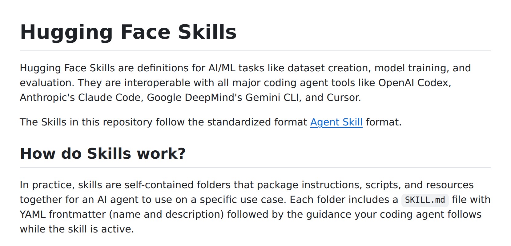 huggingface / skills README Preview