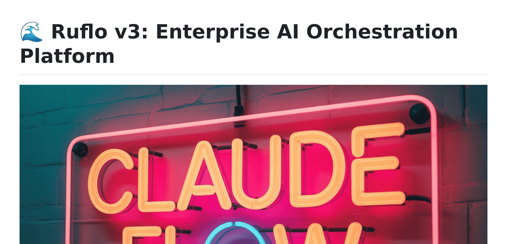 ruvnet / claude-flow README Preview
