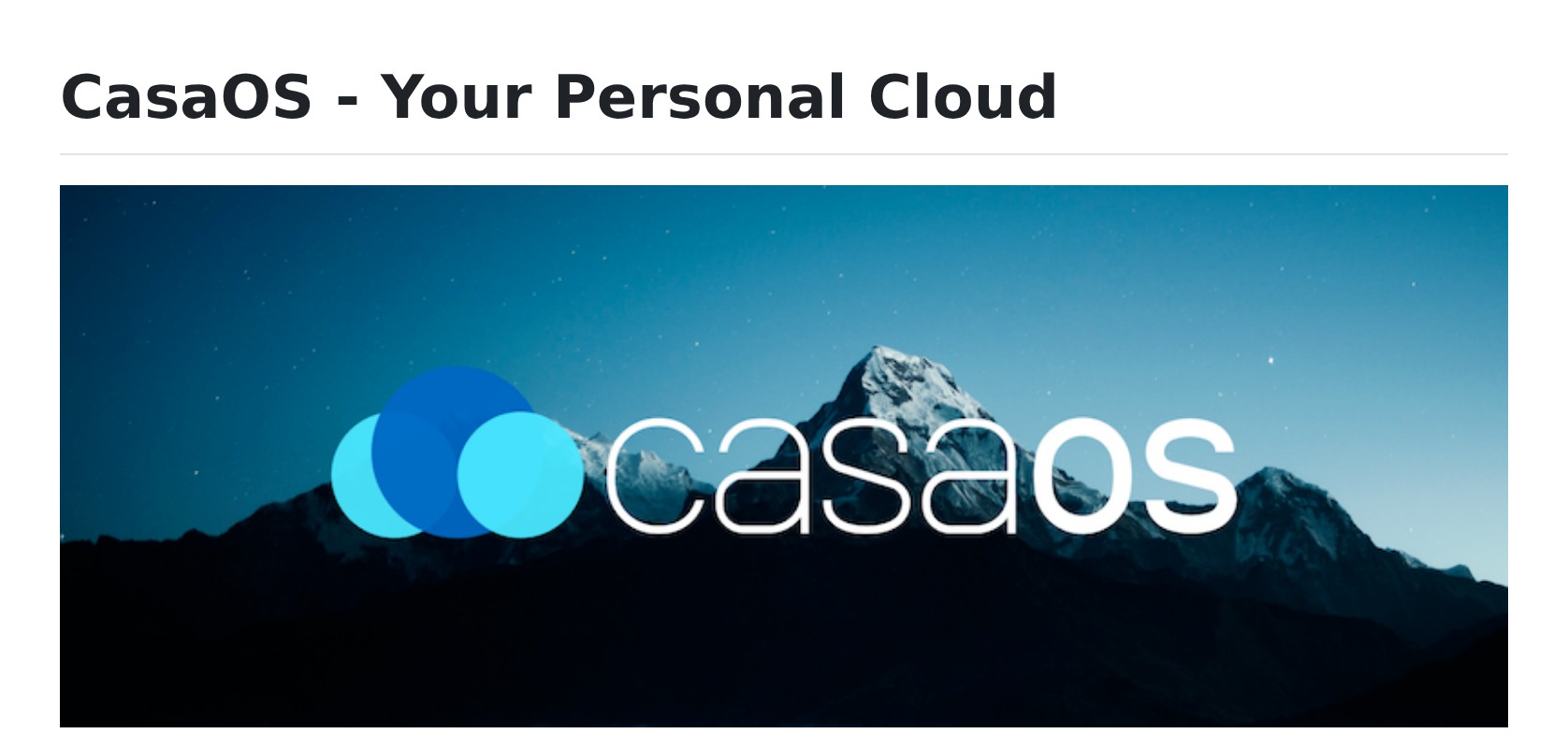 IceWhaleTech / CasaOS README Preview
