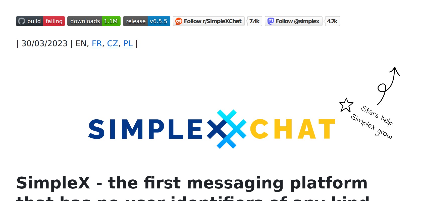 simplex-chat / simplex-chat README Preview