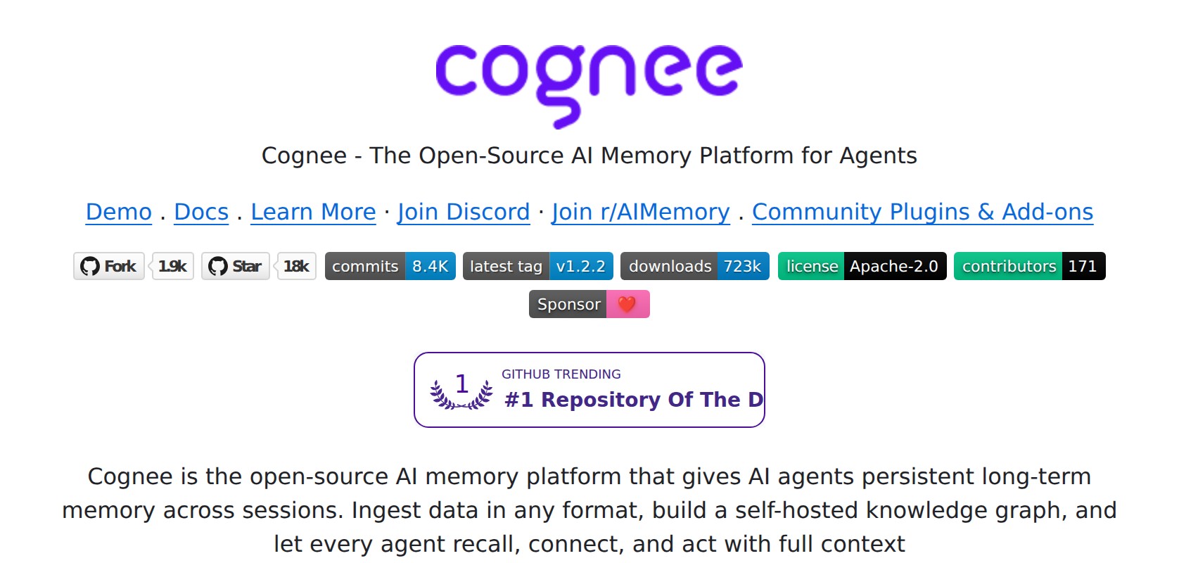 topoteretes / cognee README Preview