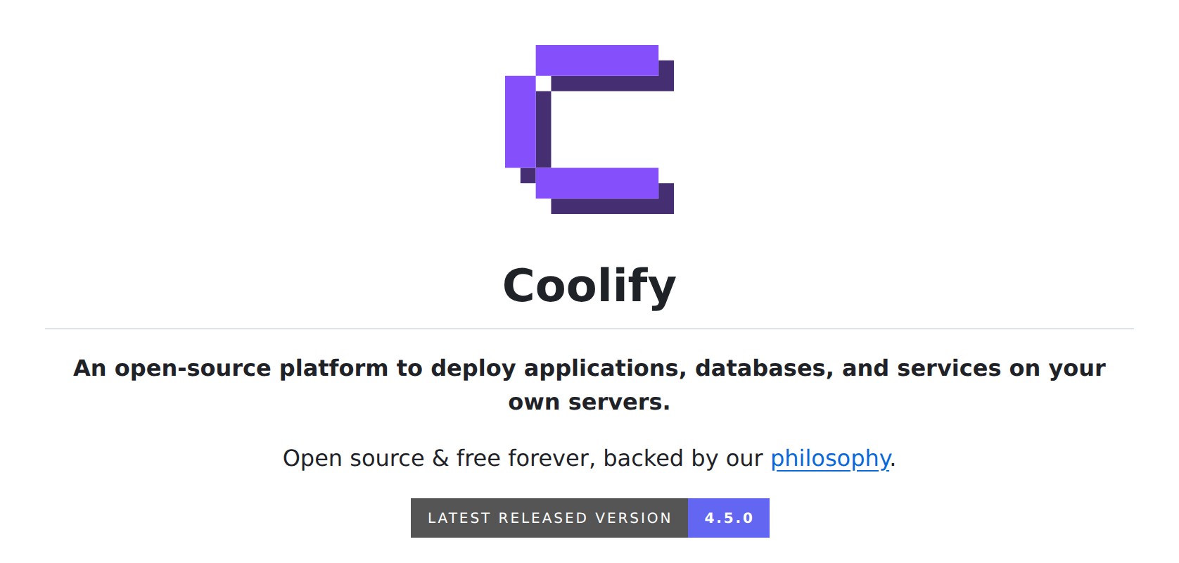 coollabsio / coolify README Preview