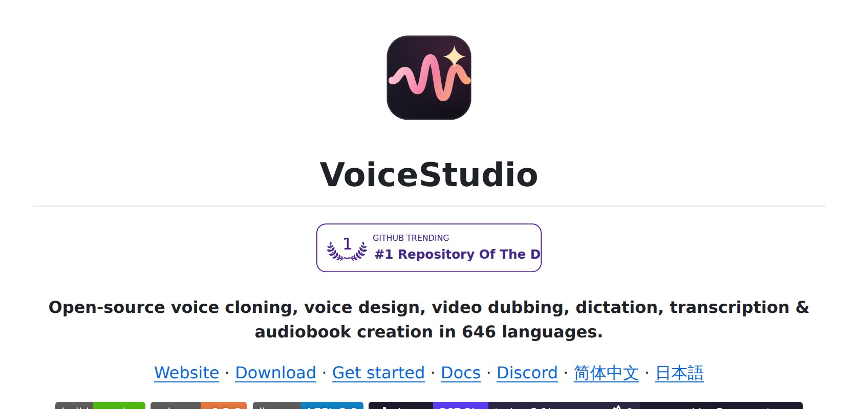 debpalash / VoiceStudio README Preview